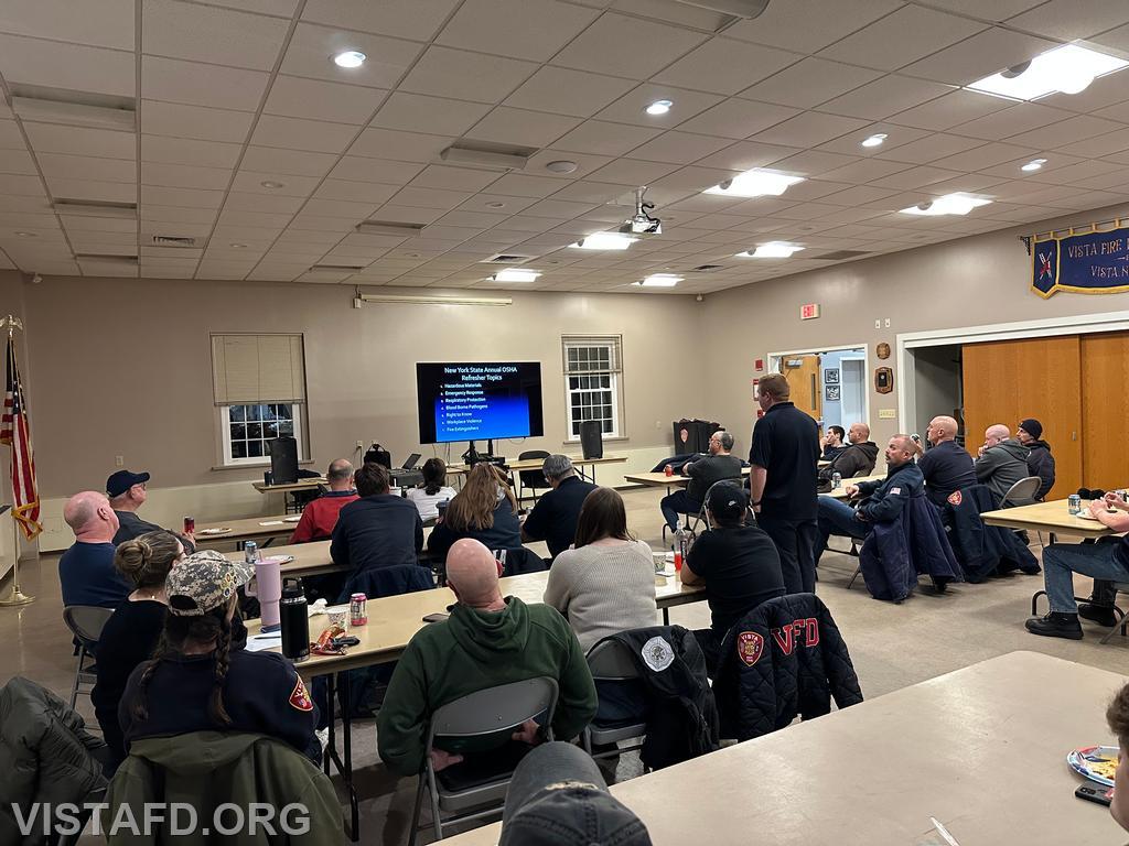 Vista Fire Department personnel participating in the mandatory OSHA Class Drill - 01/13/25