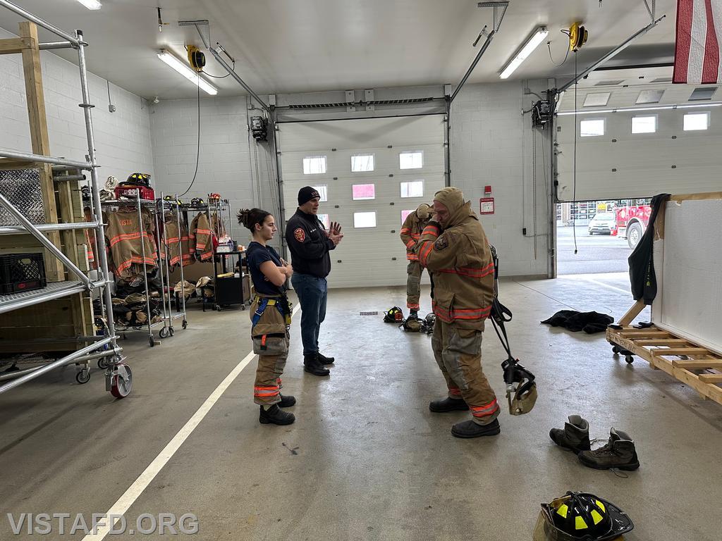 Students in the Firefighter Skills Class practicing a &quot;2-minute drill&quot; - 01/19/25