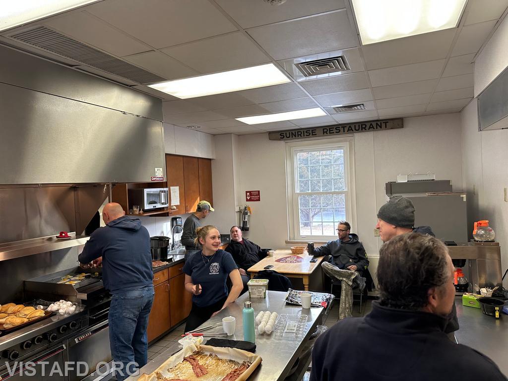 Vista Fire Department personnel enjoying Sunday Breakfast before training begins - 02/02/25