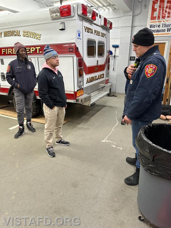 Captain Marc Baiocco, Firefighter Adam Ferman and Firefighter Judith Le Gall practicing communication operations - 02/10/25
