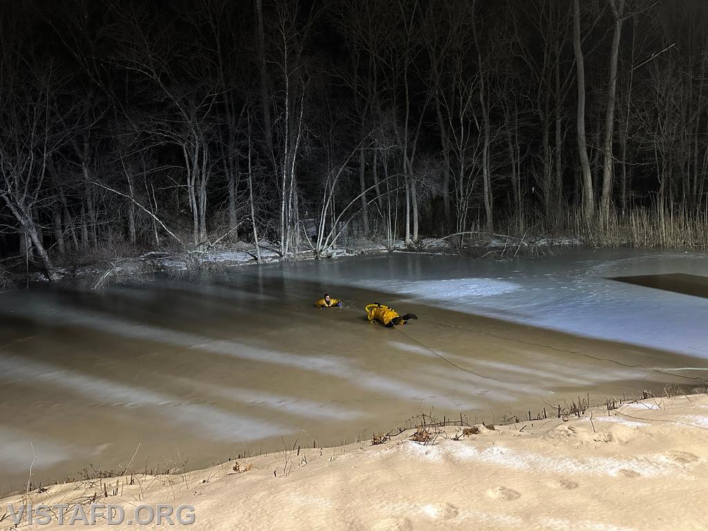 Vista Fire Department personnel performing cold water rescue evolutions - 02/17/25