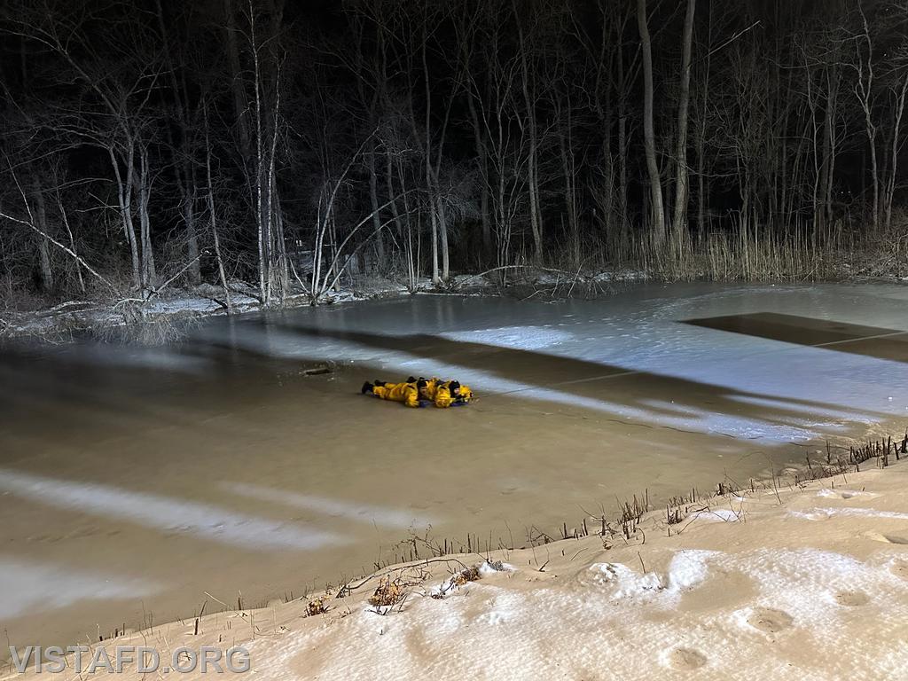 Vista Fire Department personnel performing cold water rescue evolutions - 02/17/25