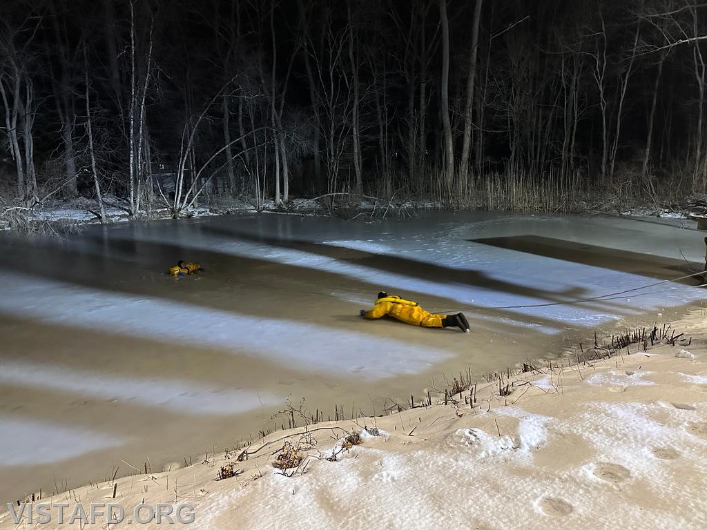 Vista Fire Department personnel performing cold water rescue evolutions - 02/17/25