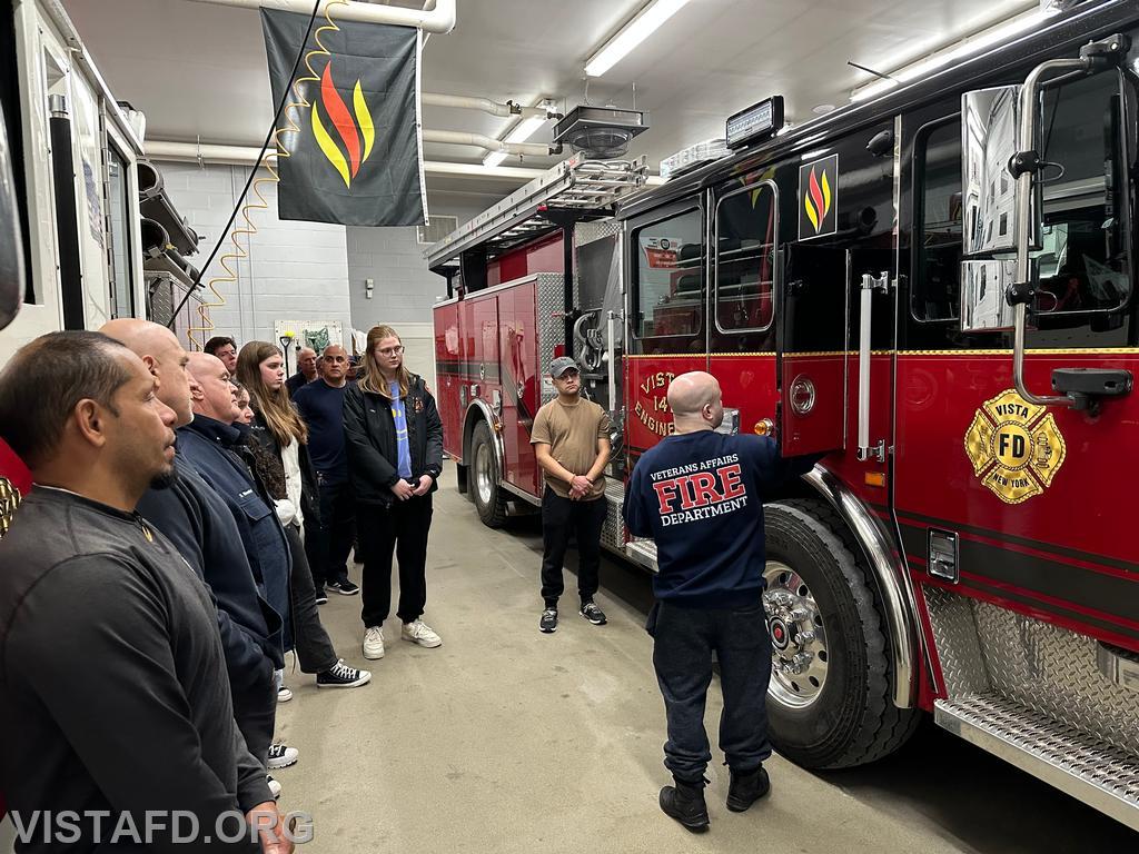 Foreman Ryan Ruggiero conducting an overview of Engine 141 - 02/24/25