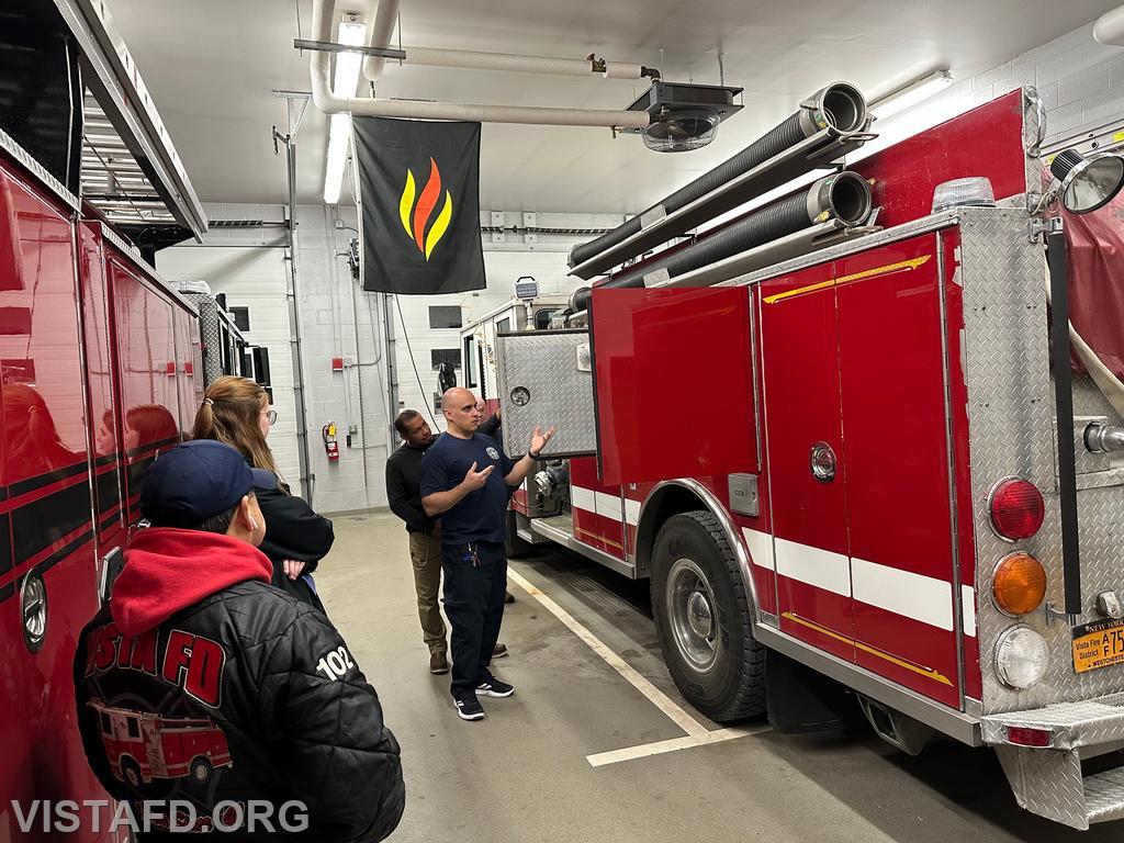 Lt. Dan Castelhano conducting an overview of Engine 143 - 02/24/25