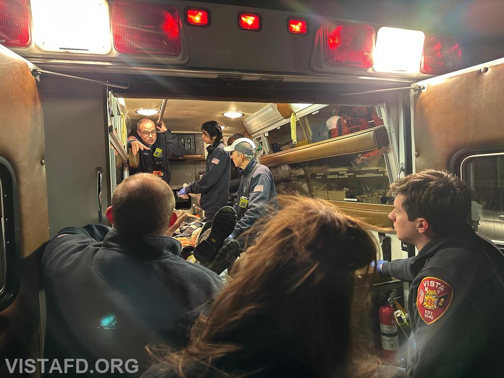 Assistant Chief Brian Porco reviews the call scenario with Vista Fire Department personnel - 03/17/25