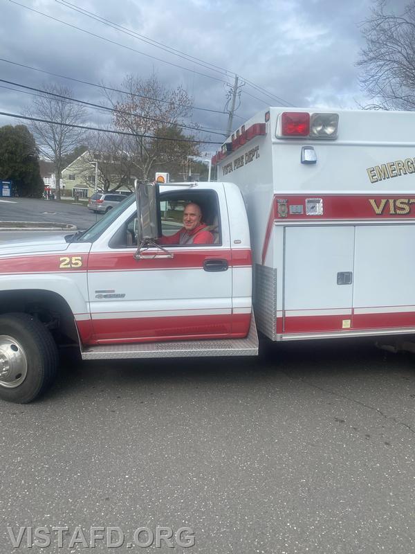 Probationary Firefighter Dan Hochman conducting driver training on Ambulance 84B2 - 03/10/24