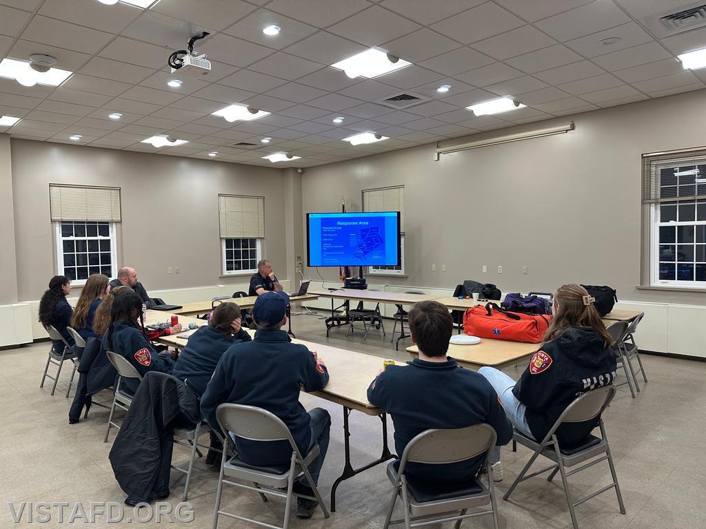 Westchester EMS Paramedic Jason Hinkley reviews paramedic equipment with Vista EMS personnel - 03/31/25