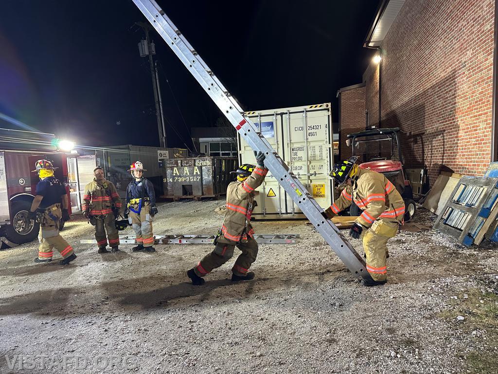 Vista Firefighters practicing ladder operations - 03/31/25