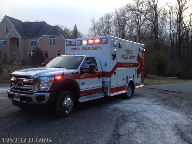 Ambulance 22 is a 2015 Ford F450 Super Duty Power Stroke diesel manufactured by Life Line Emergency Vehicles in Eastford, Connecticut - 1/20/15