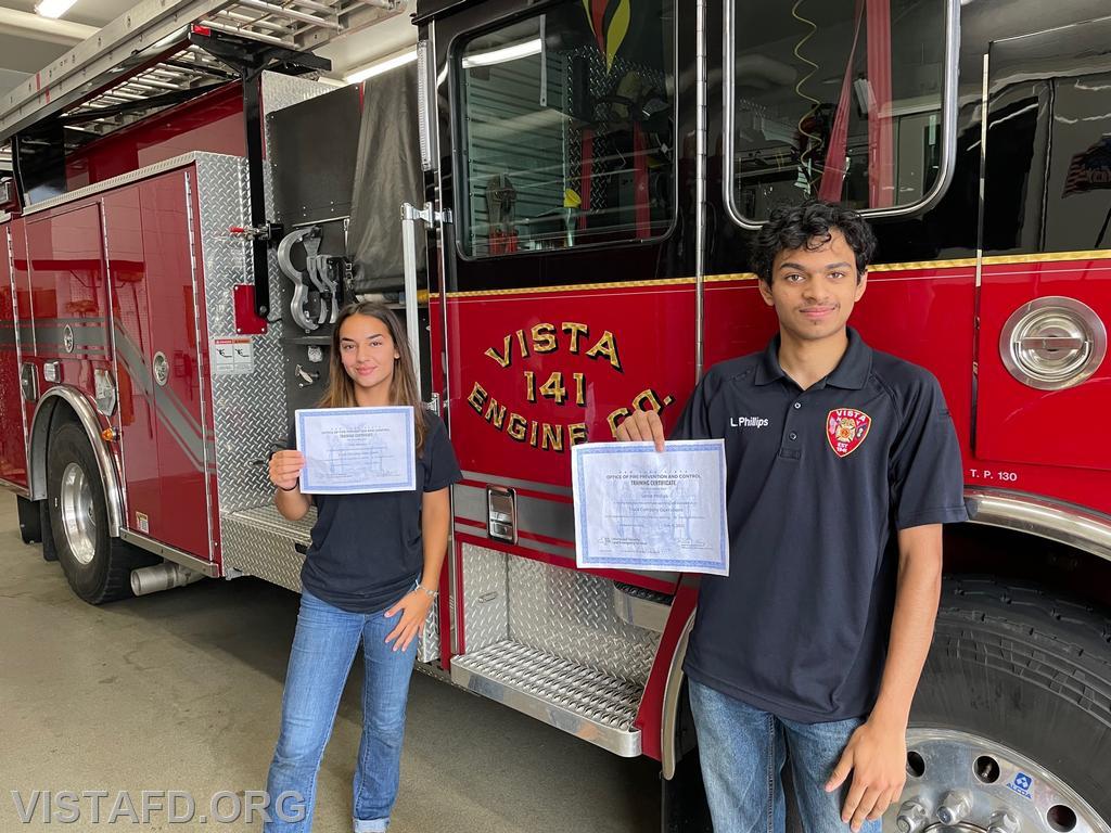 Firefighter Kyla Whalen and Firefighter Lance Phillips