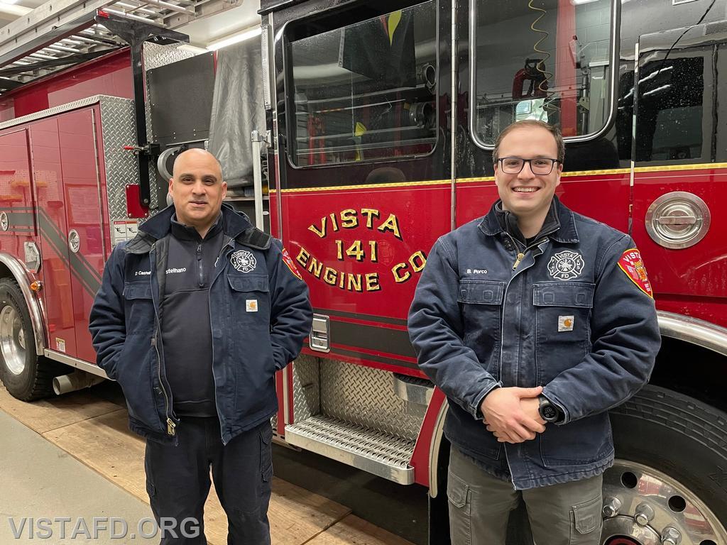 Assistant Chief Brian Porco and Foreman Dan Castelhano