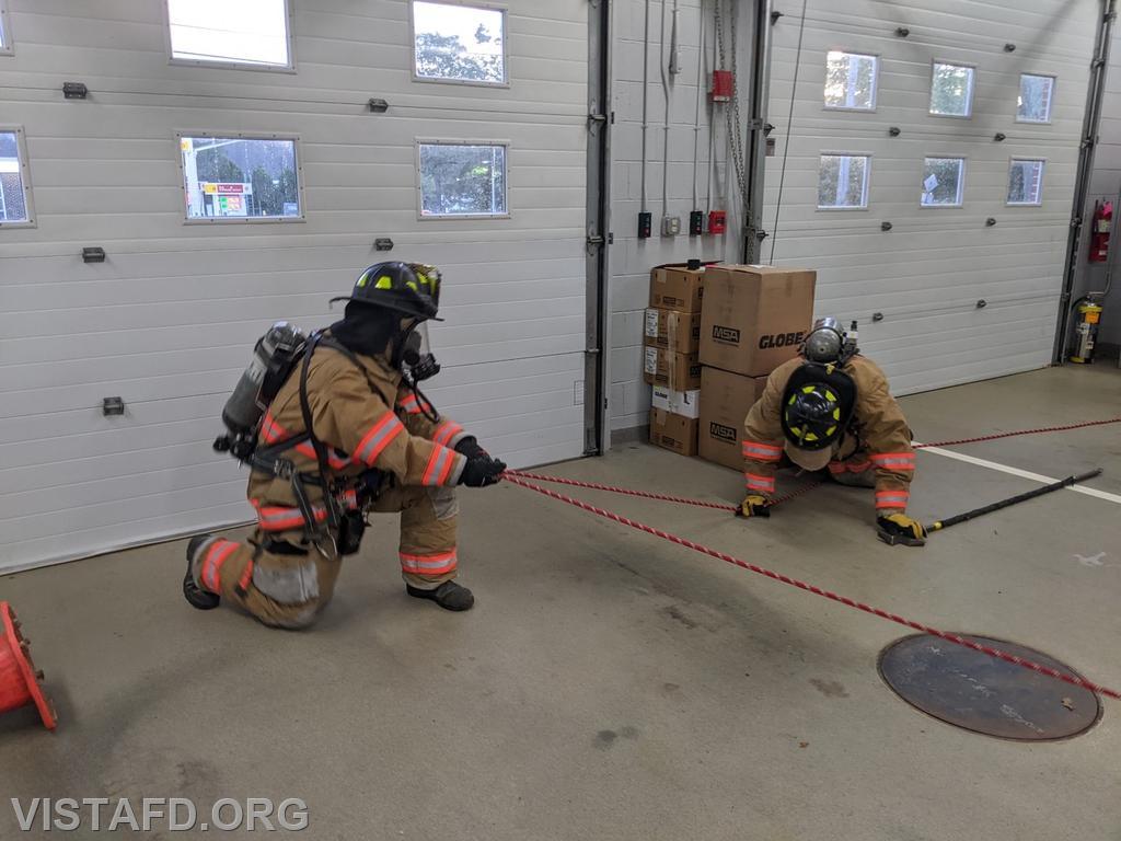Vista Firefighters conducting "search & rescue" drill scenarios