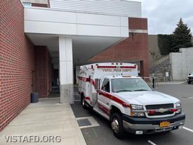 Ambulance 84B2 conducting driver training at Norwalk Hospital
