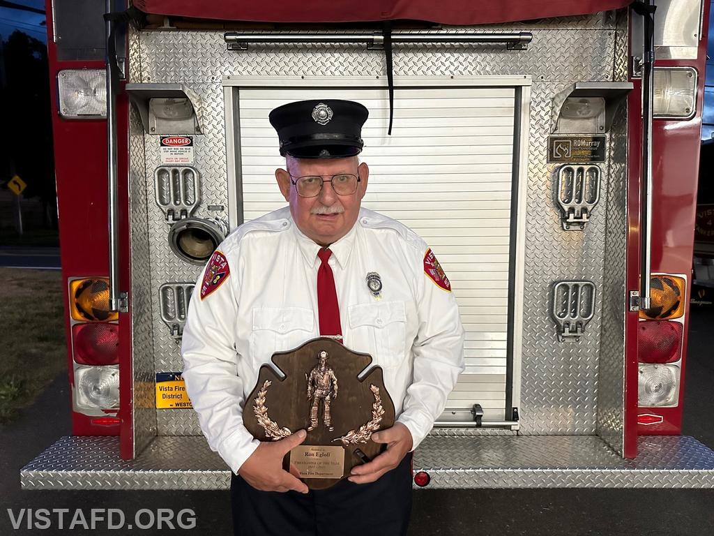 2022-2023 Vista Fire Department Firefighter of the Year Firefighter Ron Egloff