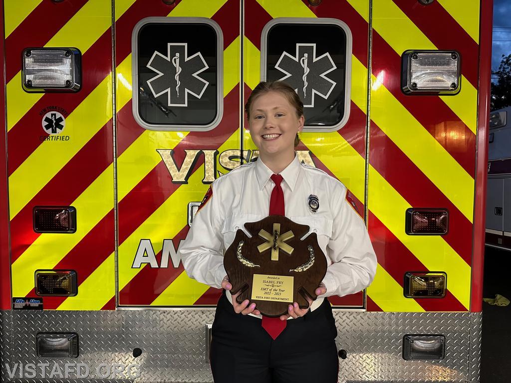 2022-2023 Vista Fire Department EMT of the Year Foreman Isabel Fry