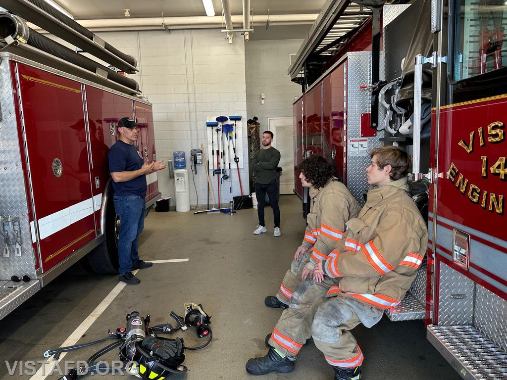 Captain Marc Baiocco going over how to conduct a full removal of an SCBA