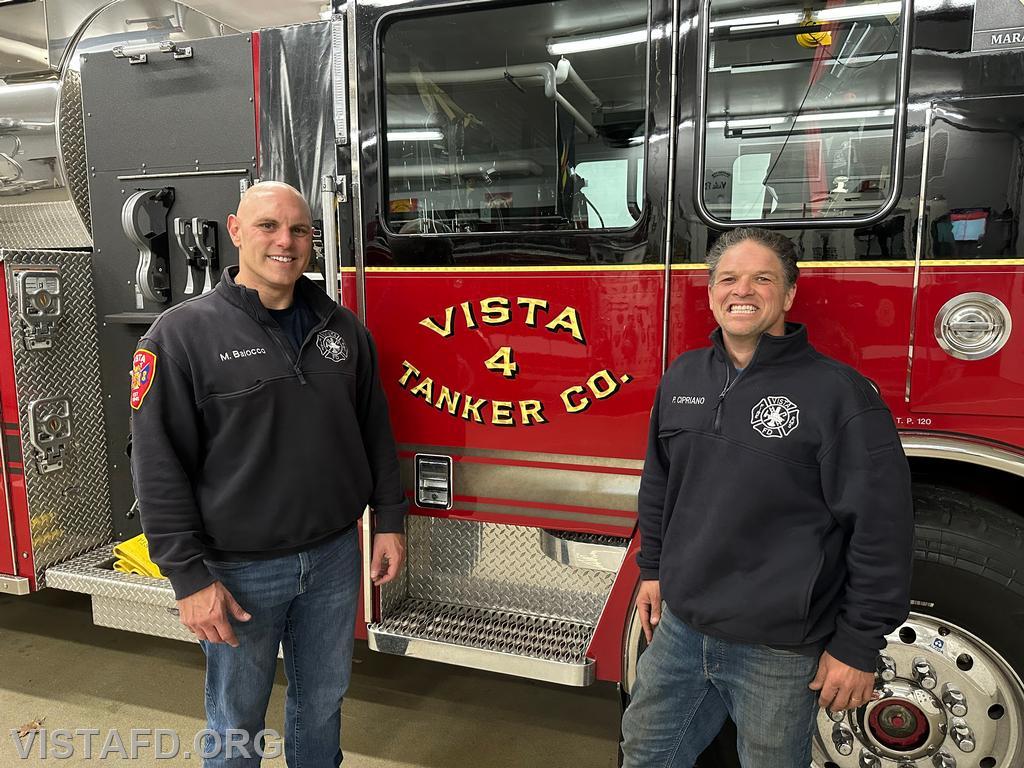 Firefighter Peter Cipriano and his mentor Captain Marc Baiocco