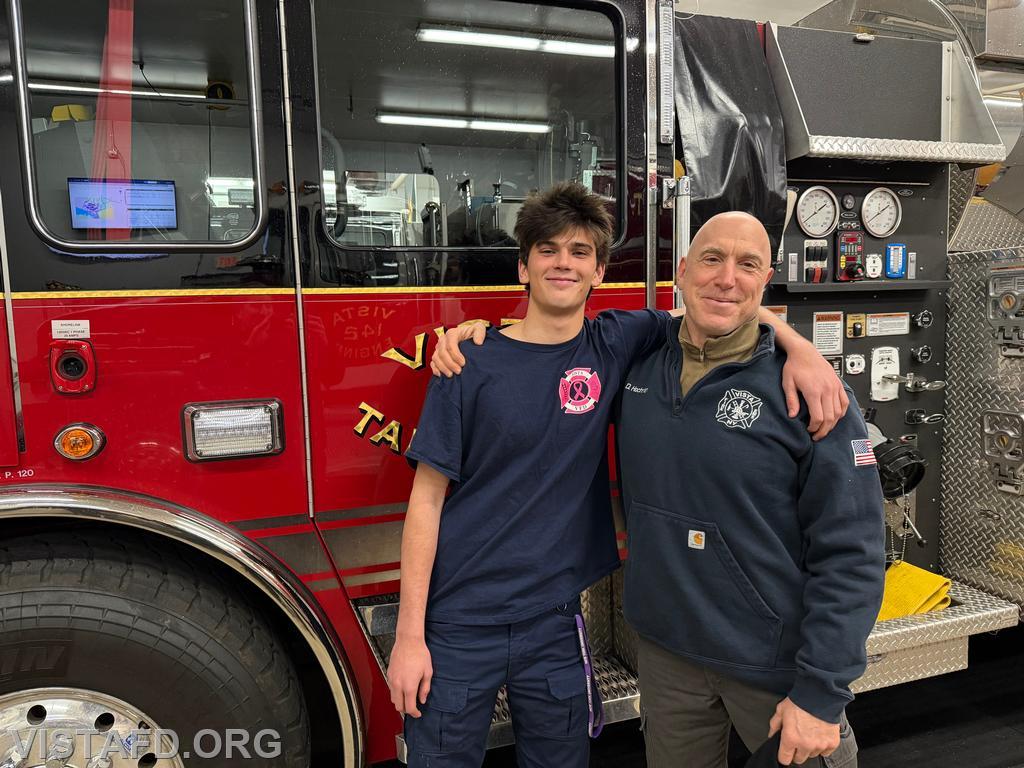 Firefighter/EMT Ashtin Rama and his mentor Firefighter Dan Hochman