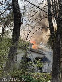 Vista Firefighters operate at the scene of a structure fire in South Salem