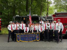 The Vista Fire Department lined up for the South Salem Memorial Day Parade