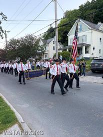 The Vista Fire Department marching in the 2026 Katonah Fire Department Parade