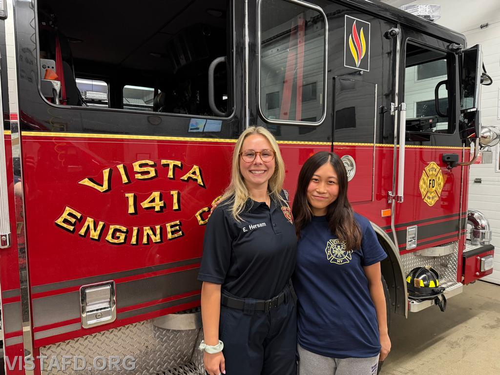 Firefighter/EMT Hanna Zhao and her mentor Lieutenant Elly Hersam