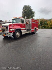 Probationary Firefighter/EMT Candidate Felicity Gorman participating in Engine 142 driver training