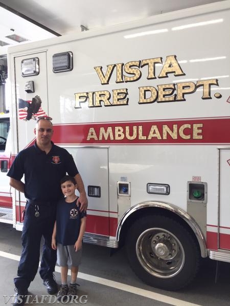 Foreman Dan Castelhano and Junior Firefighter Lucas Castelhano