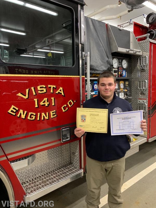 Firefighter/EMT Candidate Nicholas Kaplan
